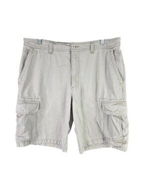 Mens Old Navy Khaki Cargo Shorts 100% Cotton 11" Inseam Heavyweight Size 36